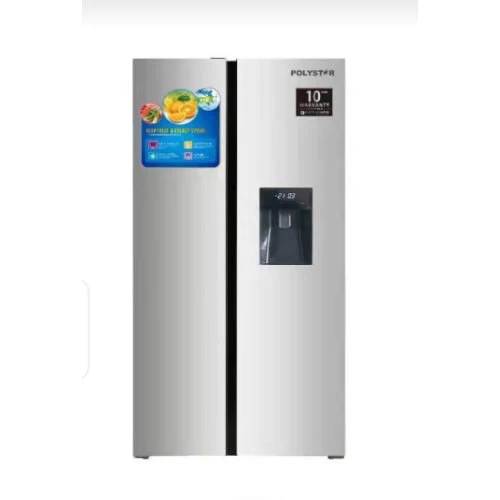 Polystar Refrigerator/ Inverter Side By Side With Water Dispenser/ VCM Inox Door -PV-SBS666WD-INV