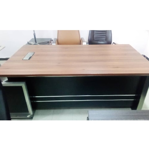 QUALITY 2 METER BROWN WITH DESIGNED OFFICE TABLE - AVAILABLE (ARIN)