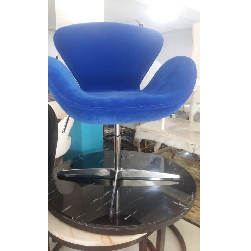 QUALITY BLUE HIBISCUS DESIGNED VISITOR`S CHAIR - AVAILABLE (MOBIN)