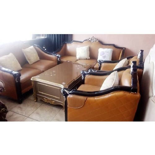 QUALITY DESIGNED 7 SEATERS SOFA & CENTER TABLE WTH 2 SIDE STOOLS (AUSFUR)