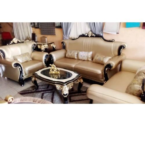 QUALITY DESIGNED 7 SEATERS SOFA & CENTER TABLE WTH 2 SIDE STOOLS (AUSFUR)