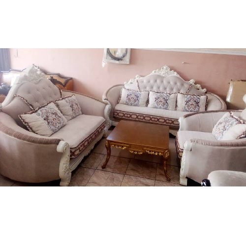 QUALITY DESIGNED 7 SEATERS SOFA & CENTER TABLE WTH 2 SIDE STOOLS (AUSFUR)