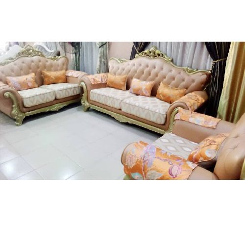 QUALITY DESIGNED 7 SEATERS SOFA & CENTER TABLE WTH 2 SIDE STOOLS (AUSFUR)