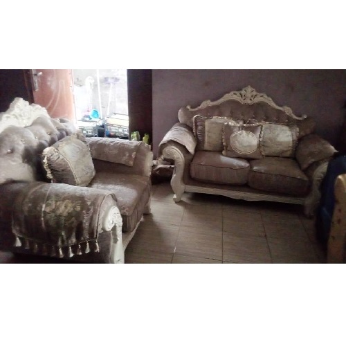 QUALITY DESIGNED 7 SEATERS SOFA & CENTER TABLE WTH 2 SIDE STOOLS (AUSFUR)