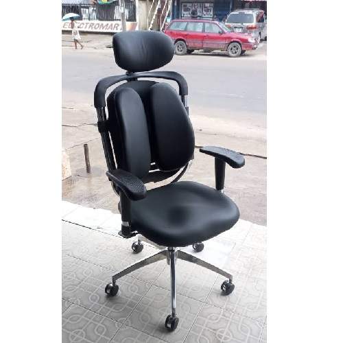 QUALITY DESIGNED BLACK EXECUTIVE OFFICE CHAIR WITH HEAD REST - AVAILABLE (UGIN)