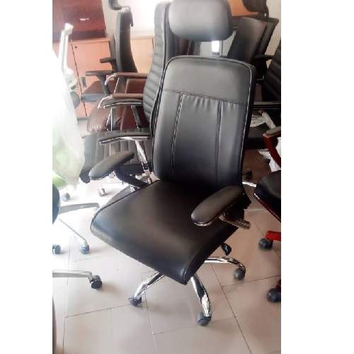 QUALITY DESIGNED BLACK EXECUTIVE OFFICE CHAIR WITH HEAD REST AVAILABLE- (ROMIN)