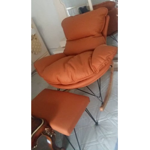 QUALITY DESIGNED BROWN RELAXATION CHAIR & STOOL - AVAILABLE (MOBIN)