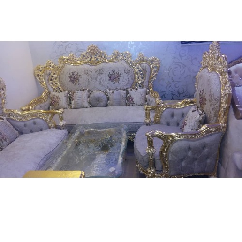 QUALITY DESIGNED ROYAL FABRIC SETTEE 7 SEATER  CHAIRS- AVAILABLE (MOBIN)