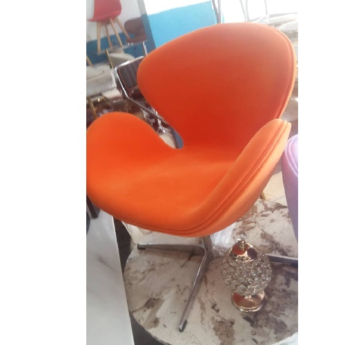 QUALITY ORANGE HIBISCUS DESIGNED VISITOR`S CHAIR - AVAILABLE (MOBIN)