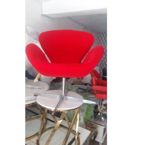 QUALITY ORANGE HIBISCUS DESIGNED VISITOR`S CHAIR - AVAILABLE (MOBIN)