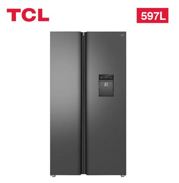 TCL SIDE BY SIDE FRIDGE 597L INVERTER SILVER P650SBS