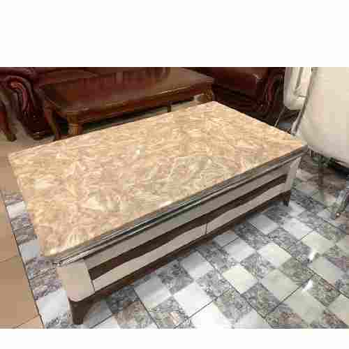 QUALITY RECTANGULAR BROWN MARBLE MARBLE CENTER TABLE (EKIN)