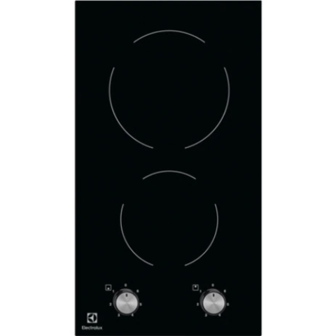 Electrolux Hob | 30 cm EHF3920BOK Electric Hob Black Domino Glass Ceramic Finish