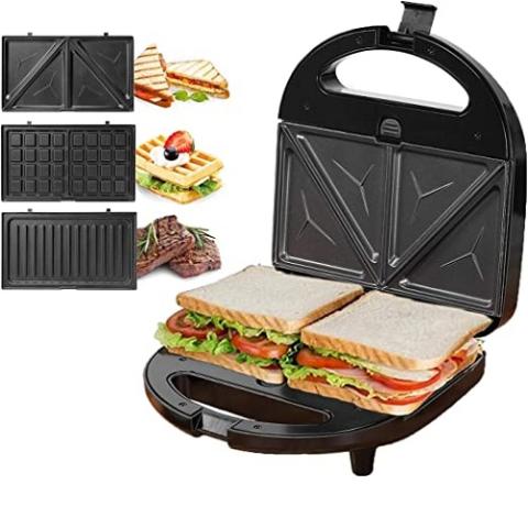 Scanfrost Sandwich & Waffle Maker with Nonstick Coating | SFSM700W