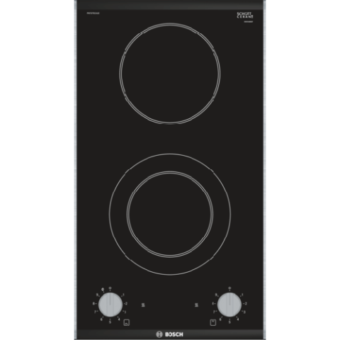 Bosch PKF375CA1E Serie | 2 Domino Electric hob 30 cm Black, surface mount with frame