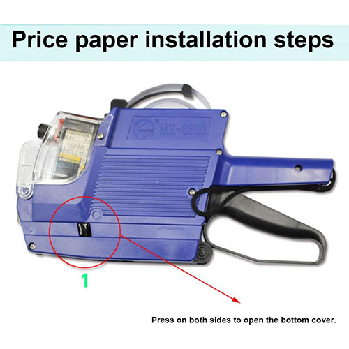 Price Tag Gun with Labels and Ink Roller, 2 Line 10 Digits Price Label Gun for Office, Retail Shop, Grocery Store, Organization Marking