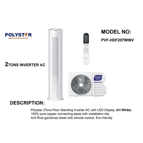 POLYSTAR 2 TON FLOOR STANDING INVERTER AIR CONDITIONER | PVF-HDF207WINV