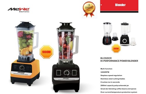 Mewe 1.5L Blender 2000ML Grinder Jar - MWBDR-HS05BK