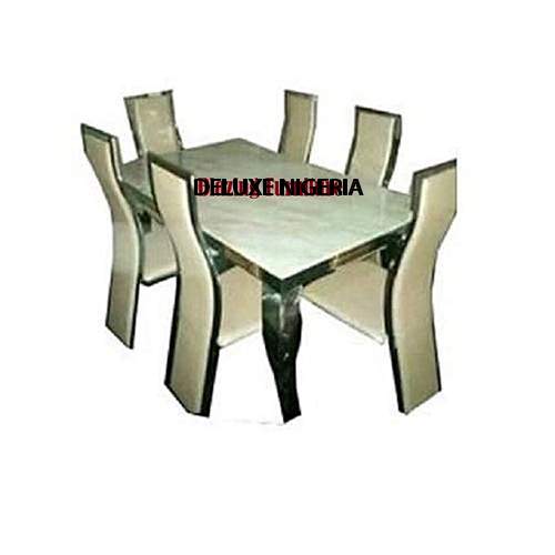 Elegant Marble Dinning With 6 Chairs (I)