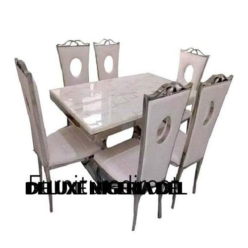 Marble Tital Dining Set Furniture + 6 Dinning Chairs