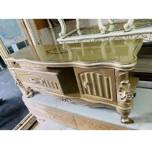 QUALITY DESIGNED ROYAL GOLDEN CENTER TABLE WITH DRAWER - AVAILABLE (SATEC)