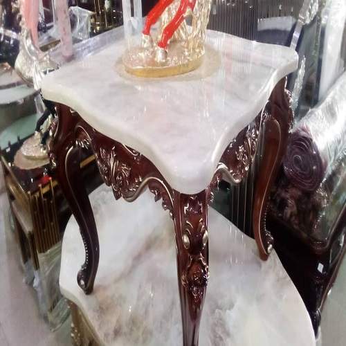 QUALITY DESIGNED WHITE MARBLE TOP & ANIMAL LEG CENTER TABLE - AVAILABLE (CHIN)