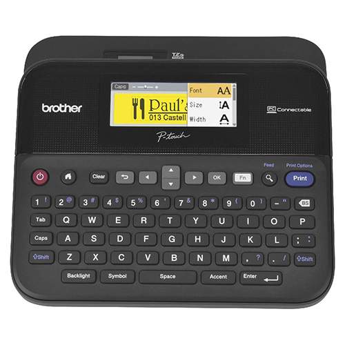 BROTHER PT-D600 DESKTOP LABELLER WITH PC CONNECTION AND BARCODE SUPPORT (6-24MM)