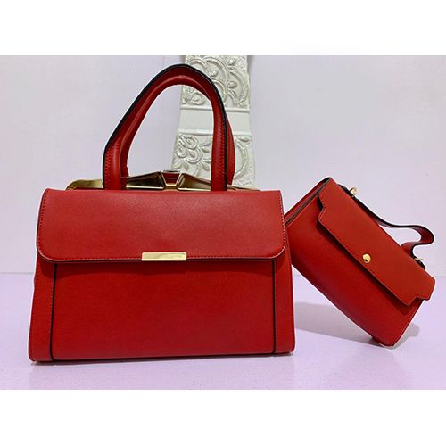 WOMEN'S LUXURY 2 PIECE HAND BAG|RED