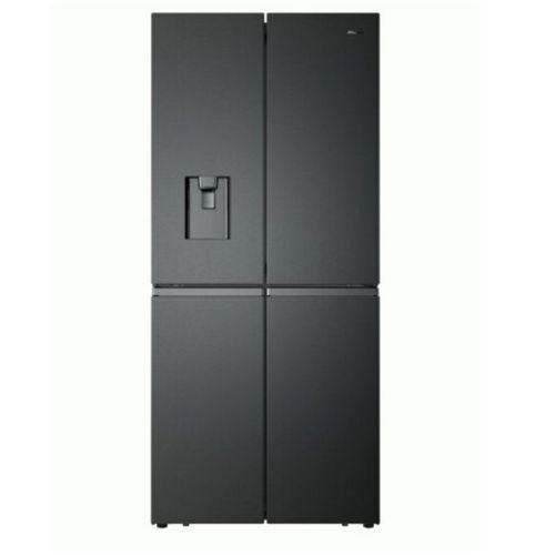 HISENSE REF 56 WCB 432L REFRIGERATOR SIDE BY SIDE|4 Doors|SILVER|R600 GAS|DISPENSER|BLACK