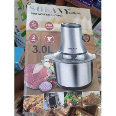 Sokany | Multipurpose Stainless Steel Electric Mini Wonder Chopper Food Processor Yam Pounder/chopper- (N)