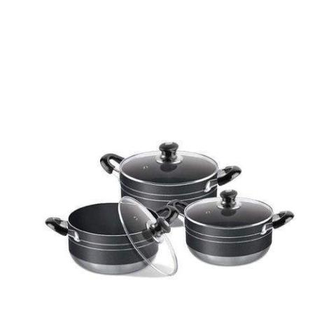 Sumo | 6-Pc Aluminium Non-stick Pots- (N)