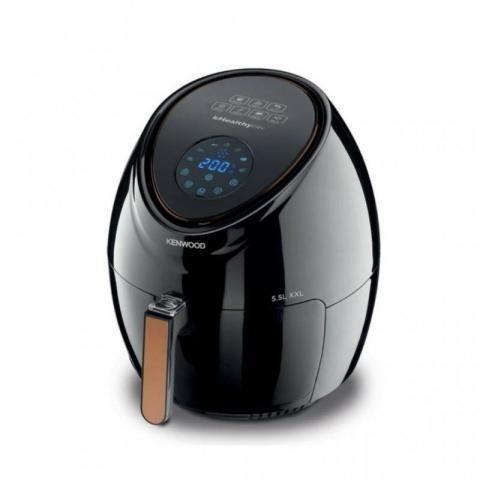 KENWOOD AIR FRYER Large 5.5Litre/2.4Kg Capacity, One Spoon Oil, Wide Adjustable Temperature with Grill, Roast, Bakimg option - HFP50.000BK (DE)