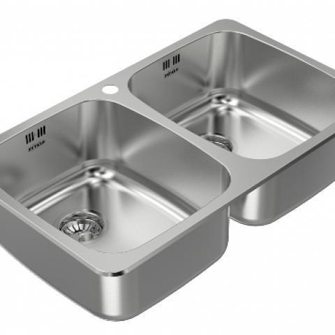 Zitalo ADX220 Double Bowl Sink with No Tray (Medium Size)