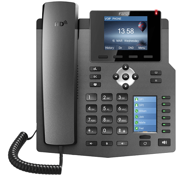 Fanvil X4 4-Line Enterprise IP-Phone with Colour Screens & 30 DSS Keys