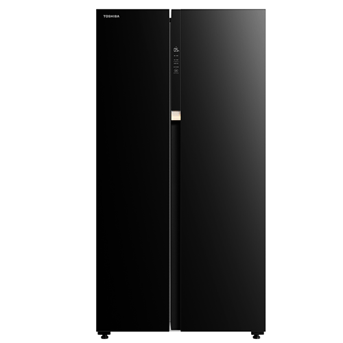 Toshiba Refrigerator | Toshiba Refrigerator 592L Double Door Black Glass- GR-RS780WE-PGF