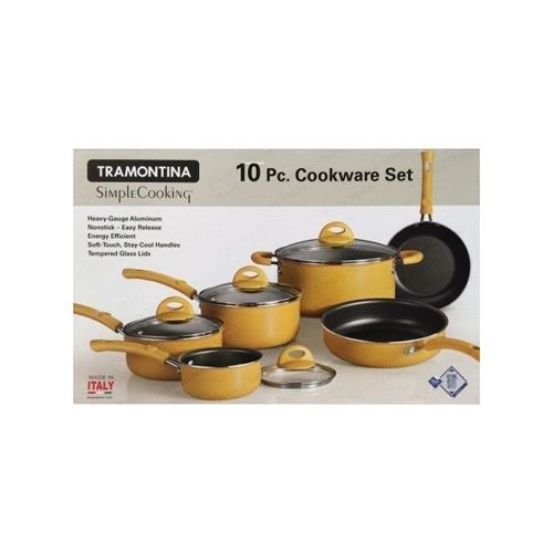 Tramontina Fabulous 10 Pc Non-Stick Heavy-Guage Aluminum Cookware Set