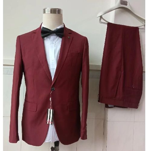 WINE COLOUR SUIT WITH ONE BUTTON SUIT | AVAILABLE IN ALL SIZES (MADU) (N)