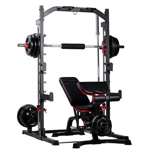 LITE FITNESS MS6101/MS6102 SMITH MACHINE WITH UTILITY BENCH + 40KG WEIGHT