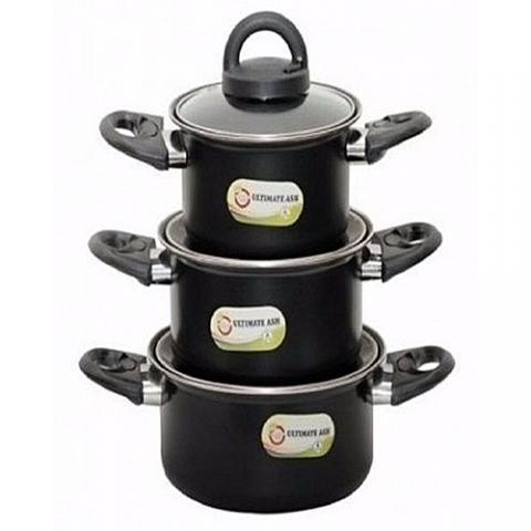 Ultimate Ash 3Pcs Non Stick Pot Set