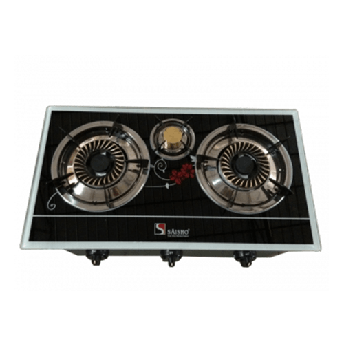 S-306BF THREE BURNER GAS STOVE -BLACK