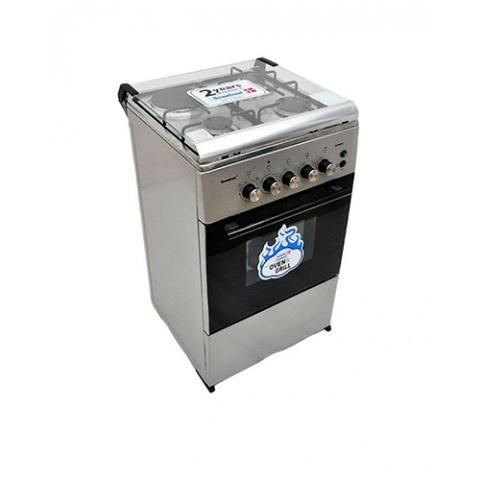 Scanfrost 50X50 Cms , 3 Gas Burners + 1 Hot Plate, Gas Cooker , Oven + Grill | SFC5312 SS