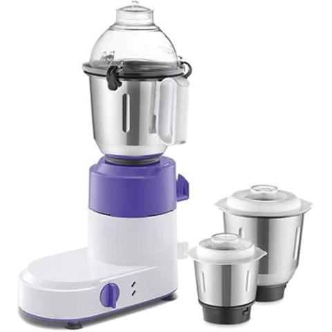 USHA MIXER GRINDER | MG 3754 Optima Pro 500 Mixer Grinder (3 Jars, White,Purple)