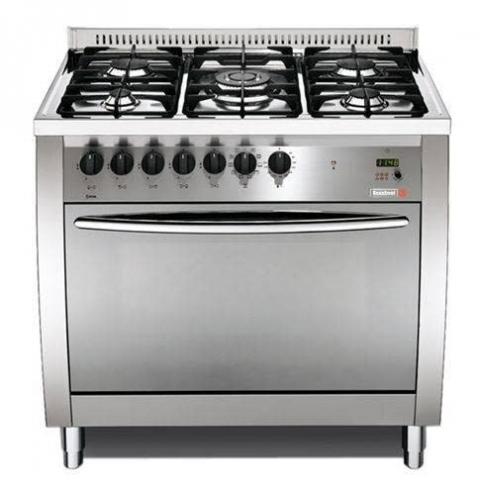 SCANFROST XG96G2G/CI 90 X 60 CMS SHINEY INOX 5 BURNERS SEMI PROFESSIONAL COOKER