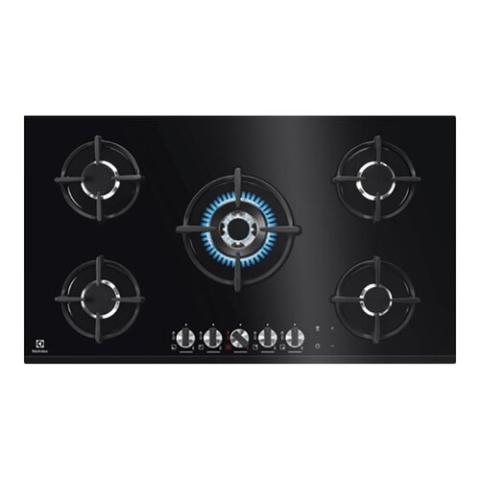 Electrolux Hob | 90 cm KGG9538K Flamelight Built-in 5 Gas Burners On Glass Hob