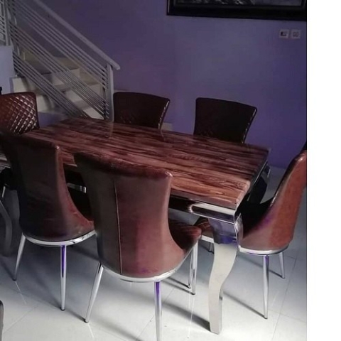 QUALITY DESIGNED 6 SEATER DINING SET - AVAILABLE (ZIDFU)