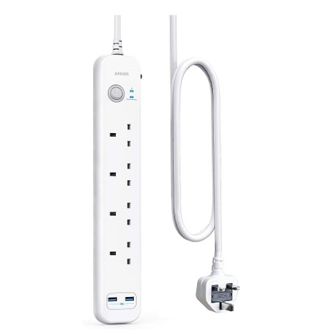 Anker Extension Lead with 2 USB Ports and 4 Wall Outlets |A9141221|