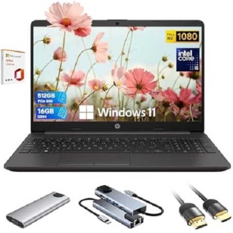 HP 15-FD00025 INTEL CORE I5-1335U 3.4GHZ 13TH GEN 15.6 DISPLAY 512SSD / 8GB RAM WINDOWS 11