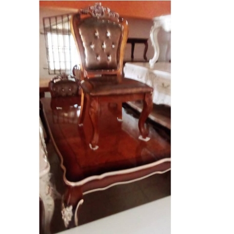 QUALITY DESIGNED 6 CHAIRS WITH DINING TABLE - AVAILABLE (PIANET)