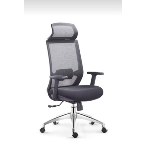 DELUXE EXECUTIVE OFFICE MESH CHAIR WITH HEAD REST |DEL 235|BLACK|GREEN|WHITE - Medium