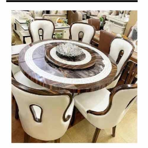 QUALITY WHITE & BROWN DINING SET - AVAILABLE (SOFU)